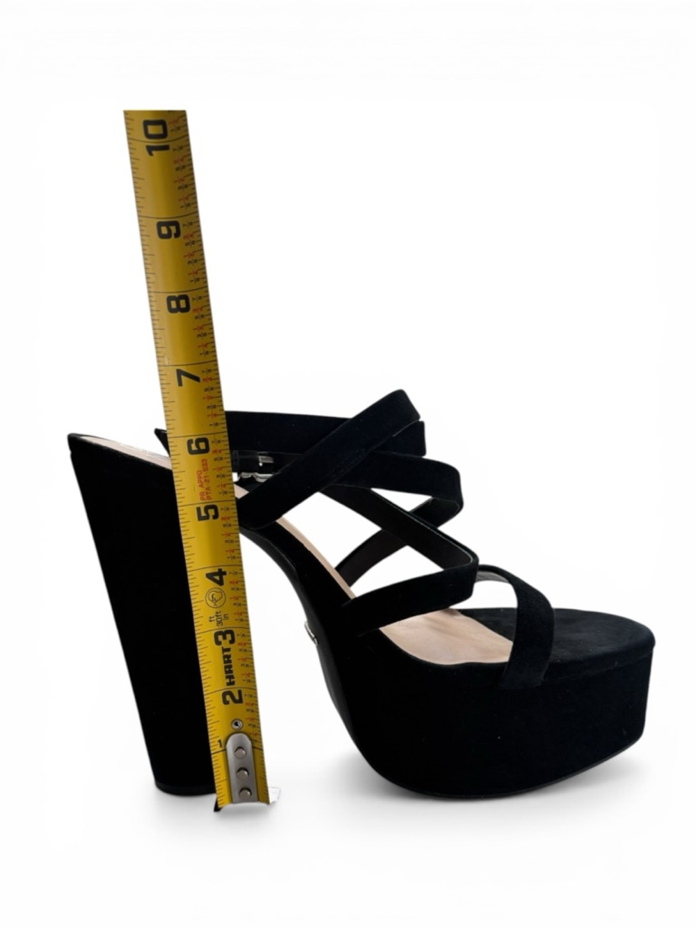 Gianni Bini Sandals Women Black Leather Platform Block Heel Size 10 NWT - Picture 6 of 10